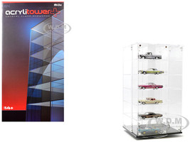 Acrylitower Showcase 24 Car Display Desktop Spinner with Cover Mijo Exclusives for 1/64 Scale Models MJ17032