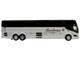 Prevost H3 45 Coach Bus Academy Bus Lines Silver Metallic Limited Edition 1/87 HO Diecast Model Iconic Replicas 87-0416