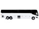 Prevost H3 45 Coach Bus Plain White Limited Edition 1/87 HO Diecast Model Iconic Replicas 87-0423