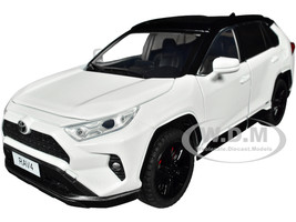 Toyota Rav4 Hybrid XSE White with Black Top and Sunroof 1/24 Diecast Model Car H08666WHBK