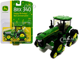 John Deere 8RX 340 Track Tractor Green Happy Birthday! Edition 1/64 Diecast Model ERTL TOMY 45875