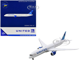 Boeing 787 10 Dreamliner Commercial Aircraft United Airlines N13014 White with Blue Tail 1/400 Diecast Model Airplane GeminiJets GJ2229
