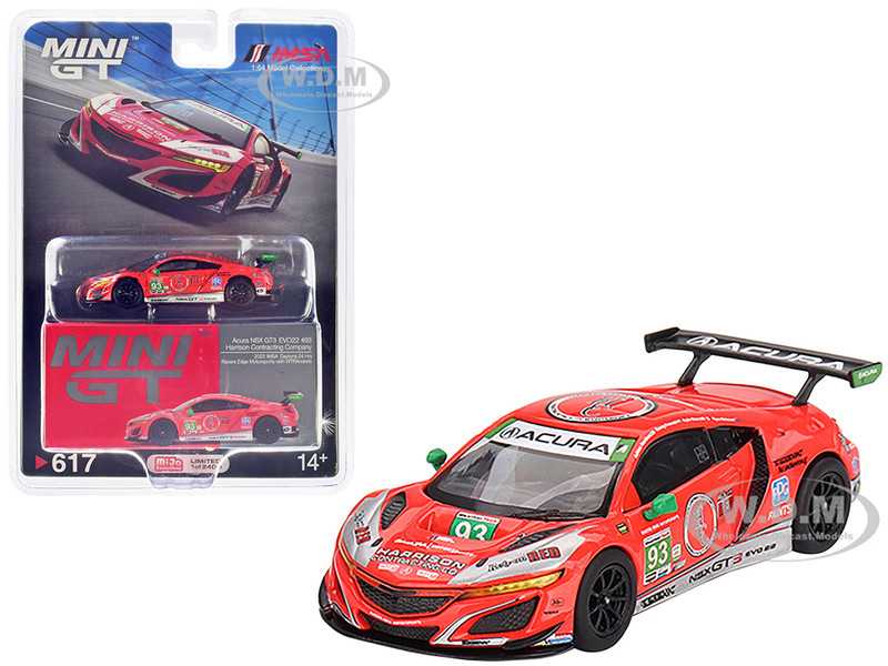 Acura NSX GT3 EVO22 #93 Ryan Briscoe Danny Formal - Ashton Harrison Kyle Marcelli Racers Edge Motorsports with WTR Andretti 24 Hours of Daytona 2023 Limited Edition to 2400 pieces Worldwide 1/64 Diecast Model Car True Scale Miniatures MGT00617