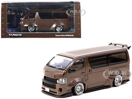 Toyota Hiace Widebody Van RHD Right Hand Drive Brown Metallic Hobby43 Series 1/43 Diecast Model Car Tarmac Works T43-024-BRN