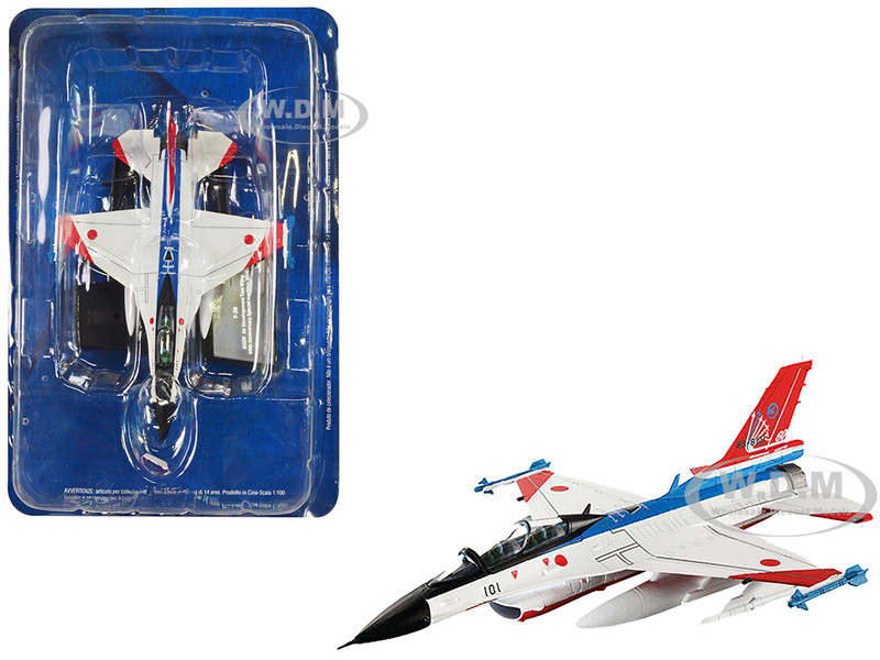 Mitsubishi F 2B Fighter Aircraft Air Development and Test Wing 60th Anniversary 2015 Japan Air Self Defense Force 1/100 Diecast Model Hachette Collections HADC44