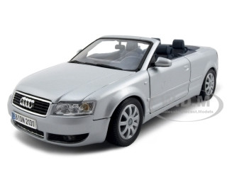 2004 Audi A4 Convertible Silver 1/18 Diecast Model Car Motormax 73148