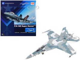 Boeing F A 18E Super Hornet Fighter Aircraft Cloud Scheme VFC 12 Fighting Omars 2023 United States Navy Air Power Series 1/72 Diecast Model Hobby Master HA5135