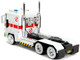 G1 Autobot Optimus Prime Truck White with Robot on Chassis from Transformers TV Series Ghostbusters 1984 Movie Crossover Hollywood Rides Series 1/24 Diecast Model Jada 35572