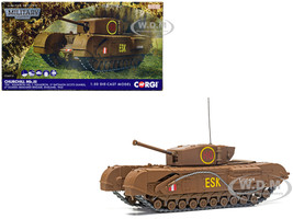 Churchill Mk III Tank ESK Squadron HQ C Squadron 3rd Battalion Scots Guards 6th Guards Armoured Brigade 1943 British Royal Army Military Legends Series 1/50 Diecast Model Corgi CC60112