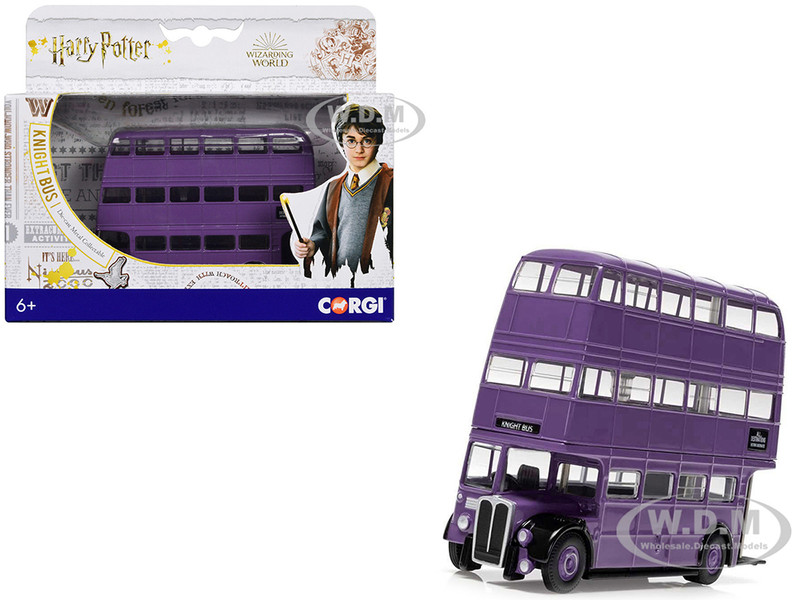 Knight Bus Triple Decker Bus Purple Harry Potter Movie Series Diecast Model Corgi CC99726