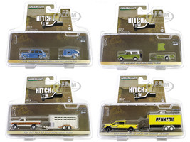 Hitch & Tow Set of 4 pieces Series 30 1/64 Diecast Model Cars Greenlight 32300-A-B-C-D