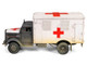 Opel Blitz Kfz 305 Ambulance Gray and White Weathered German Army Armoured Fighting Vehicle Series 1/32 Diecast Model Forces of Valor FOV-801101A