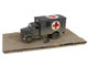 Opel Blitz Kfz 305 Ambulance Gray Weathered German Army Armoured Fighting Vehicle Series 1/32 Diecast Model Forces of Valor FOV-801101B