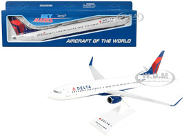 Boeing 737 900 Commercial Aircraft Delta Air Lines N802DN White with Blue and Red Tail Snap Fit 1/130 Plastic Model Skymarks SKR826
