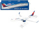 Boeing 737 900 Commercial Aircraft Delta Air Lines N802DN White with Blue and Red Tail Snap Fit 1/130 Plastic Model Skymarks SKR826