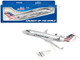 Bombardier CRJ200 Commercial Aircraft American Eagle N405AW Gray with Blue and Red Tail Snap Fit 1/100 Plastic Model Skymarks SKR858