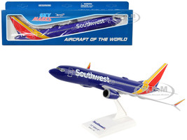 Boeing 737 MAX 8 Commercial Aircraft Southwest Airlines N8706W Blue with Yellow and Red Tail Snap Fit 1/130 Plastic Model Skymarks SKR938