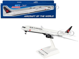 Boeing 777 300ER Commercial Aircraft Air Canada C-FKAU White with Black Tail Snap Fit 1/200 Plastic Model Skymarks SKR955