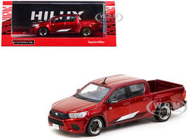 Toyota Hilux Pickup Truck RHD Right Hand Drive Red Metallic Road64 Series 1/64 Diecast Model Tarmac Works T64R-041-RE