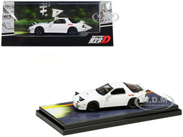 Mazda RX 7 FC3S RHD Right Hand Drive White RedSuns with Ryosuke Takahashi Driver Figure Initial D 1995 2013 Manga 1/64 Diecast Model Car Hobby Japan HJ643043D