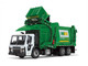 Mack LR Garbage Truck with McNeilus Meridian Front Load Refuse Body White and Green with Refuse Bin Waste Management 1/64 Diecast Model First Gear 60-1796D