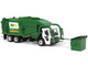 Mack LR Garbage Truck with McNeilus Meridian Front Load Refuse Body White and Green with Refuse Bin Waste Management 1/64 Diecast Model First Gear 60-1796D