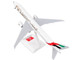 Boeing 777 300ER Commercial Aircraft with Landing Gear Emirates Airlines 50th Anniversary A6 EPO White with Tail Graphics Snap Fit 1/200 Plastic Model Skymarks SKR1099