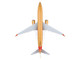 Boeing 737 MAX 8 Commercial Aircraft Southwest Airlines N572UP Tan with Red and Orange Stripes Snap Fit 1/130 Plastic Model Skymarks SKR1125