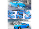 Nissan Skyline GT R R33 RHD Right Hand Drive Blue Pandem Rocket Bunny 1/64 Diecast Model Car Inno Models IN64-R33P-BLU