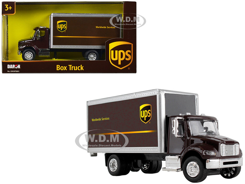 UPS Box Truck Brown UPS Worldwide Services 1/50 Diecast Model Daron GWUPS001