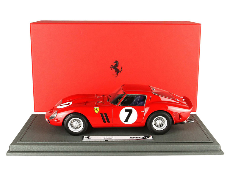 Ferrari 330 GTO #7 Mike Parkes Lorenzo Bandini 24 Hours of Le Mans 1962 with DISPLAY CASE Limited Edition to 144 pieces Worldwide 1/18 Model Car BBR BBR1866