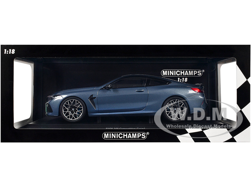 2020 BMW M8 COUPE BLUE METALLIC 1/18 DIECAST MODEL CAR BY