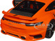 2021 Porsche 911 992 Turbo S Coupe Sport Design #20 Orange with Silver Stripes CLDC Exclusive Series 1/18 Diecast Model Car Minichamps MN113069074