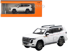 Toyota Land Cruiser 300 White with Graphics 1/64 Diecast Model Car GCD KS-042-152