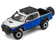 Toyota Tacoma TRD PRO Pickup Truck Gray and Blue Metallic with Camping Accessories 1/64 Diecast Model Car GCD KS-045-239