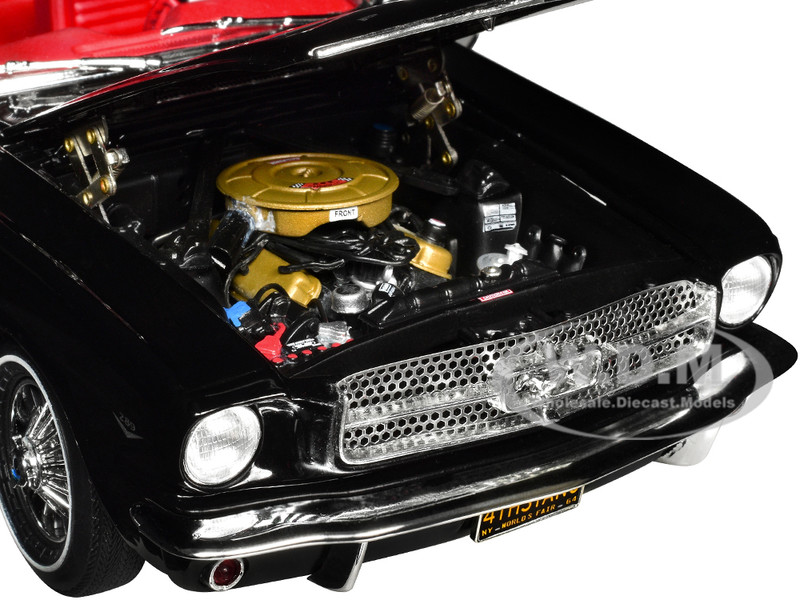 1964 1/2 Ford Mustang Convertible Raven Black with Red