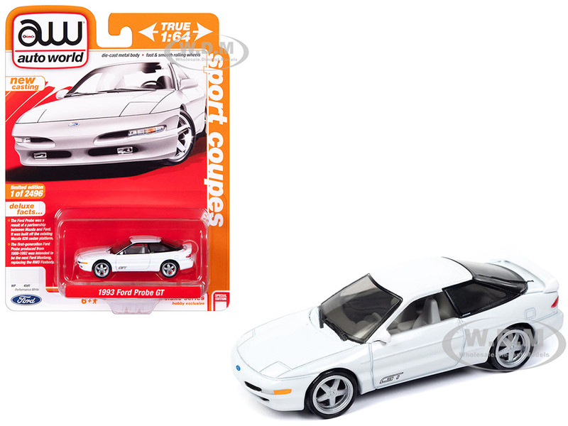 1993 Ford Probe GT Performance White Sport Coupes Limited Edition to 2496 pieces Worldwide 1/64 Diecast Model Car Auto World AWSP158
