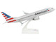 Boeing 737 MAX 8 Commercial Aircraft with Wi Fi Dome American Airlines N240SY Gray with Red and Blue Tail Snap Fit 1/130 Plastic Model Skymarks SKR962