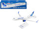 Boeing 737 800 Commercial Aircraft with Wi Fi Dome United Airlines N37267 White with Blue Tail Snap Fit 1/130 Plastic Model Skymarks SKR1028