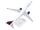 Airbus A321neo Commercial Aircraft Delta Air Lines N501DA White with Red and Blue Tail Snap Fit 1/150 Plastic Model Skymarks SKR1084