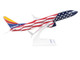 Boeing 737 800 Commercial Aircraft Southwest Airlines Freedom One N500WR USA Flag Livery Snap Fit 1/130 Plastic Model Skymarks SKR1087