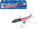 Boeing 737 800 Commercial Aircraft Southwest Airlines Freedom One N500WR USA Flag Livery Snap Fit 1/130 Plastic Model Skymarks SKR1087