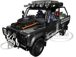 Land Rover Defender Movie Edition RHD Right Hand Drive Gray with Accessories 1/18 Model Car Kyosho KSR08903TR
