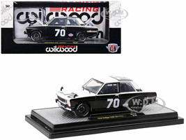 1970 Datsun 510 #70 Black and White Wilwood Racing Limited Edition to 6000 pieces Worldwide 1/24 Diecast Model Car M2 Machines 40300-114B