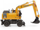 Komatsu PW180 11 Excavator Yellow with Standard Bucket and Hydraulic Breaker 1/50 Diecast Model Universal Hobbies UH8163