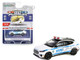 2022 Ford Mustang Mach E GT White with Blue Stripes NYPD New York City Police Department Hot Pursuit Series 45 1/64 Diecast Model Car Greenlight 43030F