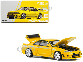 GTR Nismo 400R RHD Right Hand Drive Yellow 1/64 Diecast Model Car Pop Race PR640053