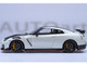 2022 Nissan GT R R35 Nismo Special Edition RHD Right Hand Drive Brilliant White Pearl with Carbon Hood and Top 1/18 Model Car Autoart AA77501