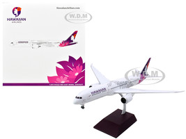 Boeing 787 9 Dreamliner Commercial Aircraft Hawaiian Airlines N780HA White with Purple Tail Gemini 200 Series 1/200 Diecast Model Airplane GeminiJets G2HAL1051
