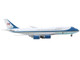Boeing VC 25B Transport Aircraft United States of America Air Force One 30000 White with Blue Stripes 1/400 Diecast Model Airplane GeminiJets GJ2220